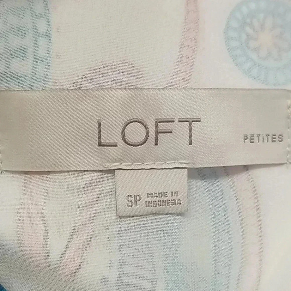 {LOFT} Paisley Print Polyester Shift Dress - Picture 10 of 10